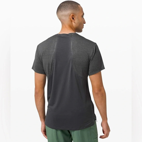 Lululemon Mens XL Gray Fast and Free Short Sleeve Shirt Reflective Running Grey - Picture 2 of 7